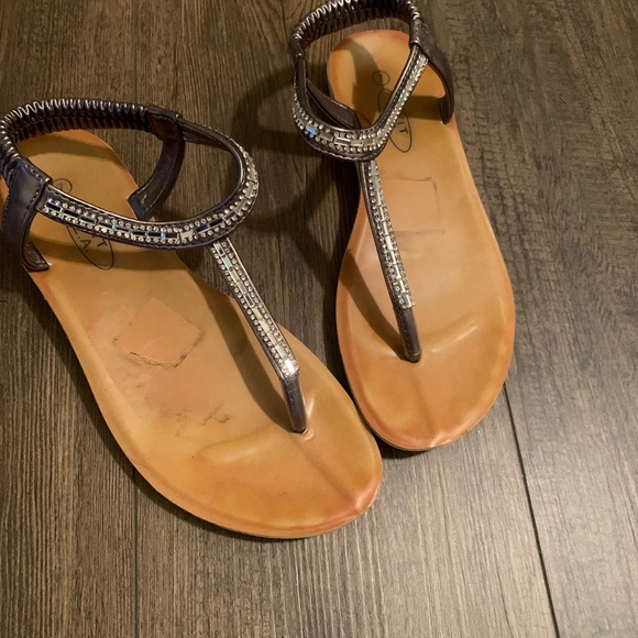 EXIT LA Blinged Sandals Size 7 - Picture 4 of 10